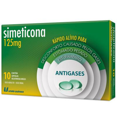 SIMETICONA GENÉRICO 125MG 10 CÁPSULAS