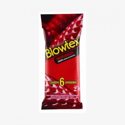 PRESERVATIVO BLOWTEX MORANGO 6 UNIDADES