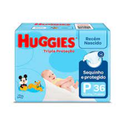 FRALDA HUGGIES PERSONAGENS JUMBO P 36 UNIDADES