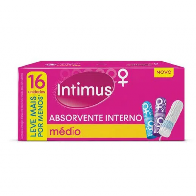 ABSORVENTE INTERNO INTIMUS MÉDIO 16 UNIDADES