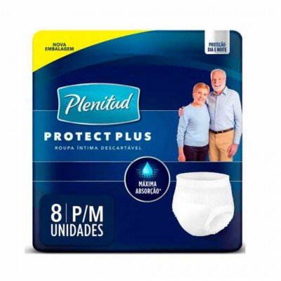 ROUPA ÍNTIMA PLENITUD PROTECT PLUS P/M 8 UNIDADES