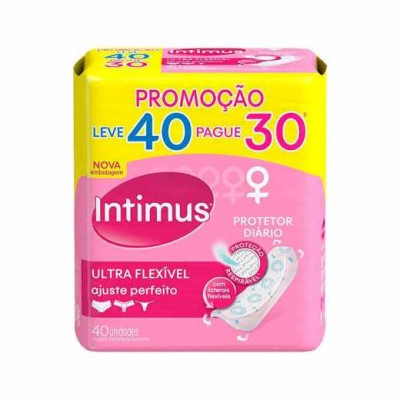 PROTETOR DIÁRIO INTIMUS ULTRA FLEXÍVEL 40 UNIDADES