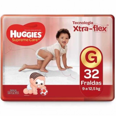 FRALDA HUGGIES SUPREME CARE G 32 UNIDADES