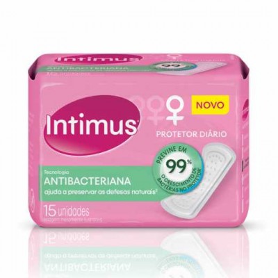 ABSORVENTE PROTETOR DIÁRIO INTIMUS DAYS ANTIBACTERIANO SEM ABAS 15 UNIDADES