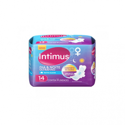 ABSORVENTE INTIMUS DIA E NOITE SUAVE C/ ABAS 14 UNIDADES