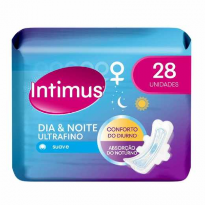 ABSORVENTE INTIMUS DIA E NOITE ULTRAFINO SUAVE 28 UNIDADES