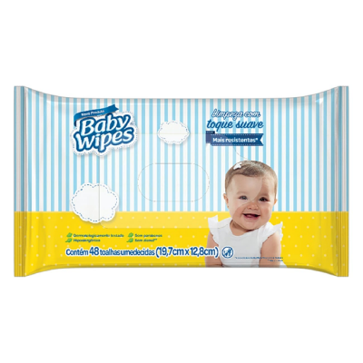 LENÇO UMEDECIDO BABY WIPES 48 UNIDADES