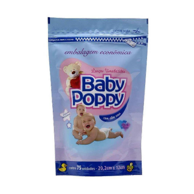 REFIL LENÇO UMIDECIDO BABY POPPY 75 UNIDADES