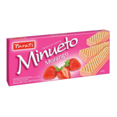 WAFER PARATI MINUETO MORANGO 115G