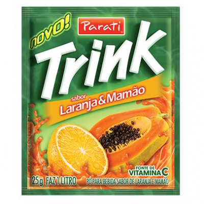 REFRESCO TRINK LARANJA E MAMÃO 25 GRAMAS