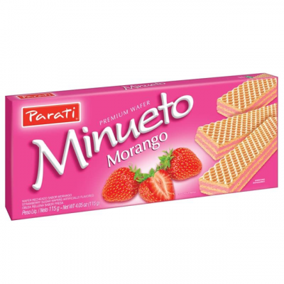 WAFER MINUETO MORANGO 115G