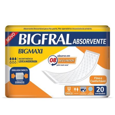 ABSORVENTE GERIATRICO BIGFRAL MAXI 20 UNIDADES