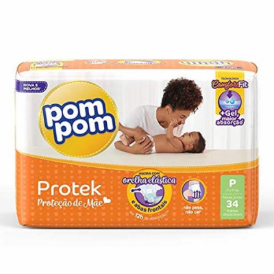 FRALDA POM POM P 34 UNIDADES