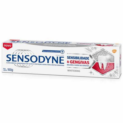 CREME DENTAL SENSODYNE SENSIBILIDADE E GENGIVAS WHITENING 100 G