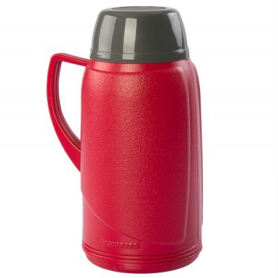 GARRAFA TÉRMICA SOPRANO ROSCA VERMELHO 1 LITRO