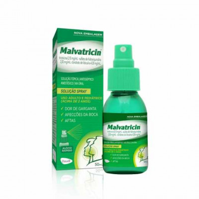 MALVATRICIN SOLUÇÃO SPRAY COM 50ML