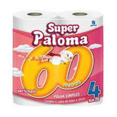 PAPEL HIGIÊNICO PALOMA 4X60M PERFUMADO