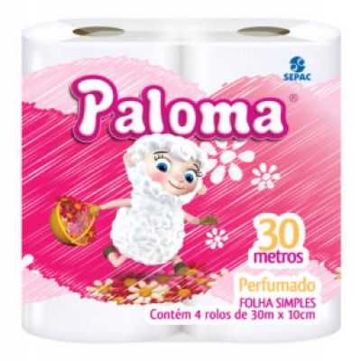 PAPEL HIGIÊNICO PALOMA COM 4 PERFUMADO