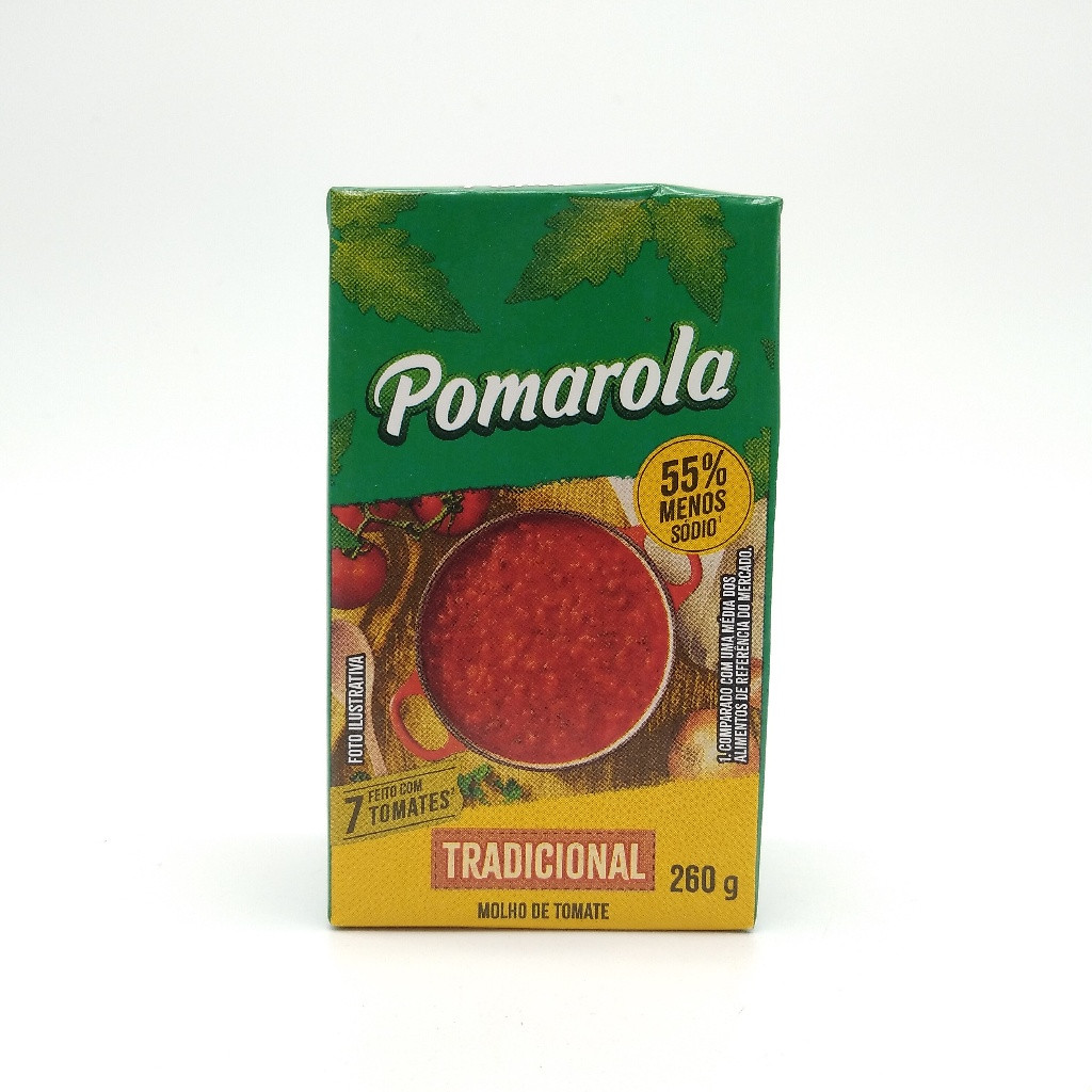 MOLHO DE TOMATE POMAROLA TRADICIONAL 260 GRAMAS