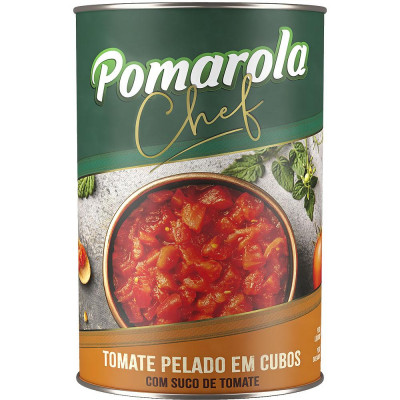 MOLHO TOMATE POMAROLA CHEF PELADO EM CUBOS COM SUCO DE TOMATE 240 G