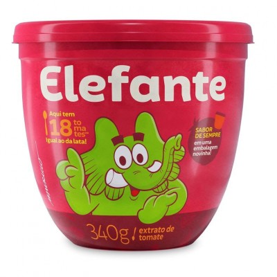 EXTRATO TOMATE ELEFANTE 340 GRAMAS