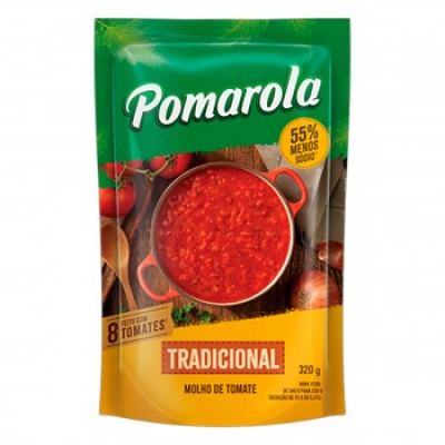 MOLHO DE TOMATE POMAROLA TRADICIONAL 320 GRAMAS