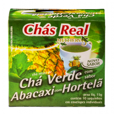 CHÁ REAL MULTIERVAS VERDE ABACAXI COM HORTELÃ 10 SACHES