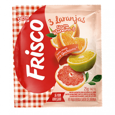 REFRESCO FRISCO 3 LARANJA 25G