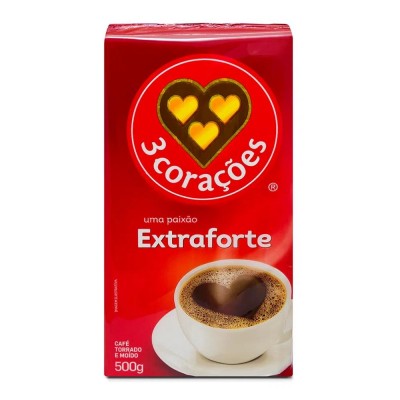 CAFÉ 3 CORAÇÕES EXTRAFORTE VÁCUO 500G