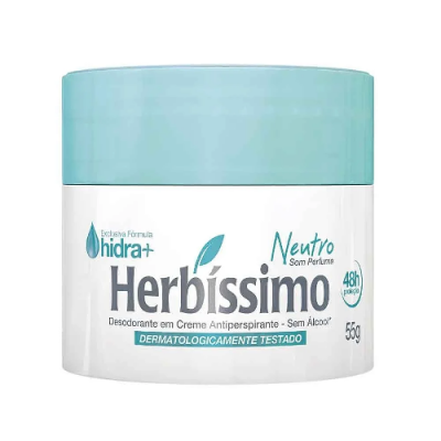 DESODORANTE CREME HERBÍSSIMO S/PERFUME 55G