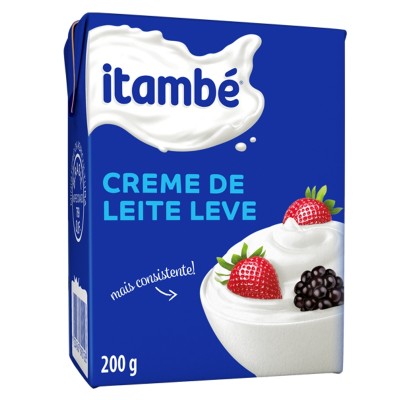 CREME DE LEITE LEVE ITAMBÉ 200 GRAMAS