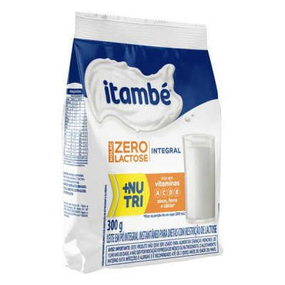 LEITE EM PÓ ITAMBÉ NOLAC ZERO LACTOSE INTEGRAL INSTANTÂNEO 300 G