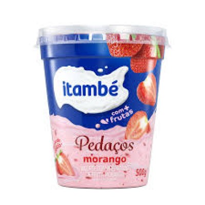 IOGURTE ITAMBÉ PEDAÇOS MORANGO 500G