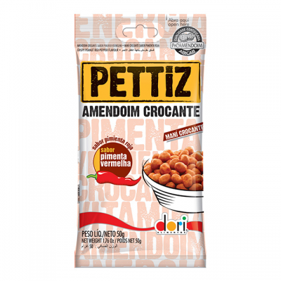 AMENDOIM PETTIZ PIMENTA VERMELHA 50G