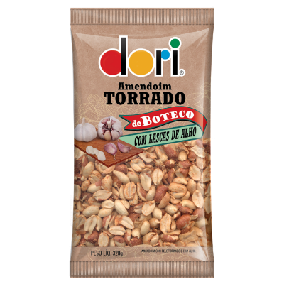 AMENDOIM DORI TORRADO LASCAS ALHO 320G