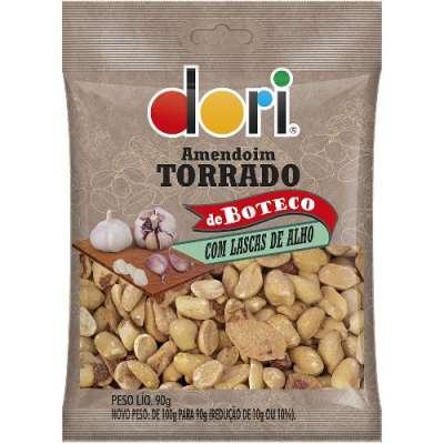 AMENDOIM TORRADO DORI C/ LASCAS DE ALHO 90G