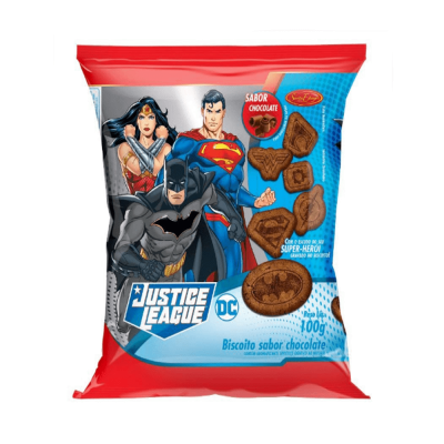 BISCOITO SANTA EDWIGES CHOCOLATE LIGA JUSTIÇA 100G