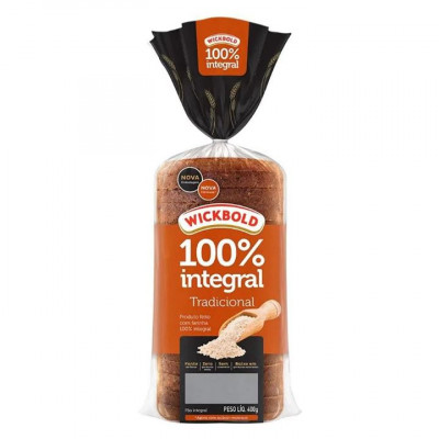 PÃO GRÃO SABOR WICKBOLD 100% INTEGRAL 400G