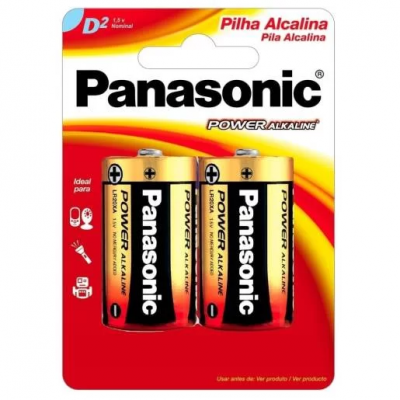 PILHA PANASONIC ALKALINA GRANDE LR 20