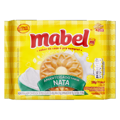 BISCOITO AMANTEIGADO MABEL NATA 330GR