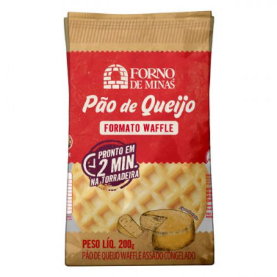 PÃO DE QUEIJO FORNO DE MINAS FORMATO WAFFLE 200 G