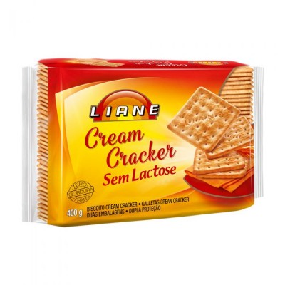 BISCOITO LIANE CREAM CRACKER SEM LACTOSE 400 GRAMAS