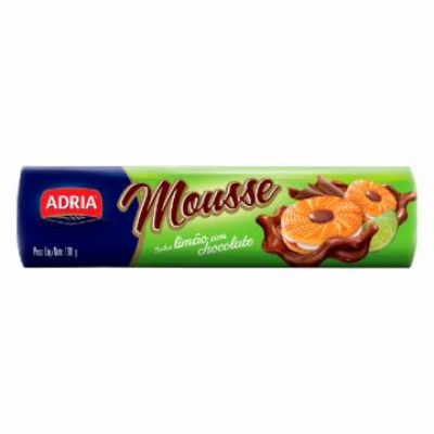 BISCOITO RECHEADO ADRIA MOUSSE DE LIMÃO C/ CHOCOLATE 130G