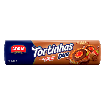TORTINHA ADRIA DUE TRUFA E GELEIA DE MORANGO 140G