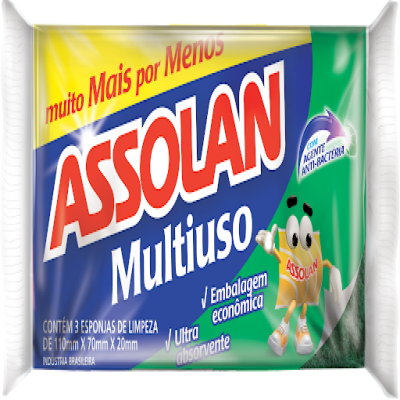 ESPONJA ASSOLAN PERTUTO 03 UNIDADE