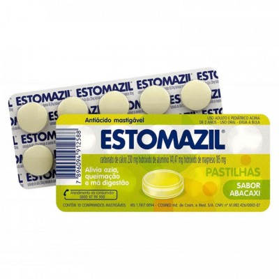 ESTOMAZIL ABACAXI 10 COMPRIMIDOS MASTIGÁVEIS