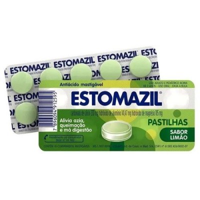 ESTOMAZIL LIMÃO 10 PASTILHAS MASTIGÁVEIS