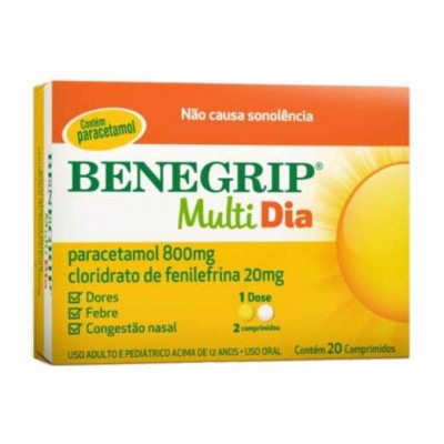 BENEGRIP MULTI DIA 20 COMPRIMIDOS