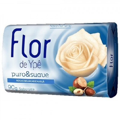 SABONETE FLOR DE YPÊ ROSAS BRANCAS E AVELÃ 90G