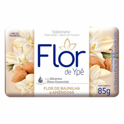 SABONETE FLOR DE YPÊ FLOR DE BAUNILHA E AMÊNDOAS 85G